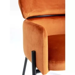 Clearance Armlehnstuhl Alexia Velvet Orange Stühle