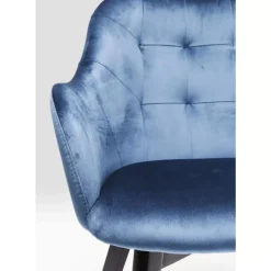 Online Armlehnstuhl Black Lady Velvet Blau Stühle