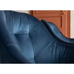 Online Armlehnstuhl Black Lady Velvet Blau Stühle