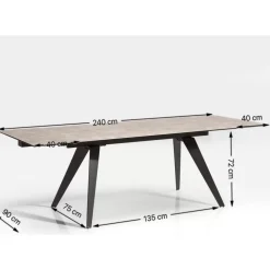 Best Ausziehtisch Amsterdam Dunkel 160(40+40)X90Cm Tische