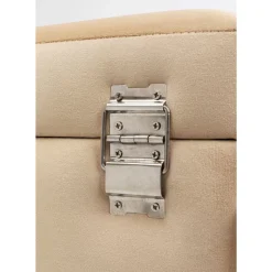 Bank Buttons Storage Beige Klein Sitzbänke