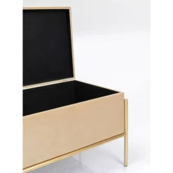 Bank Buttons Storage Beige Klein Sitzbänke