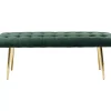 Outlet Bank Dallas Velvet Grun 110Cm Sitzbänke