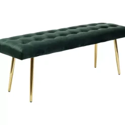 Outlet Bank Dallas Velvet Grun 110Cm Sitzbänke