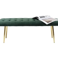 Outlet Bank Dallas Velvet Grun 110Cm Sitzbänke