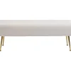 Sale Bank Deria Velvet Creme 110Cm Sitzbänke