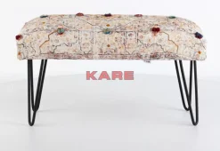 Outlet Bank Desna Patchwork Creme Multi 80Cm Sitzbänke