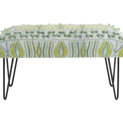 Sale Bank Desna Patchwork Grun 80Cm Sitzbänke