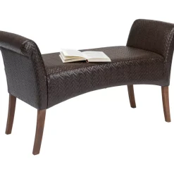 New Bank Motley Textum Braun Sitzbänke