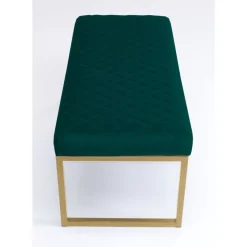 New Bank Smart Dunkelgrun Messing 90Cm Sitzbänke