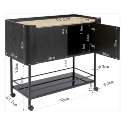 Best Barwagen Milano 93X96 Bars
