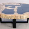 Clearance Beistelltisch Alpha Versteinertes Holz Tische