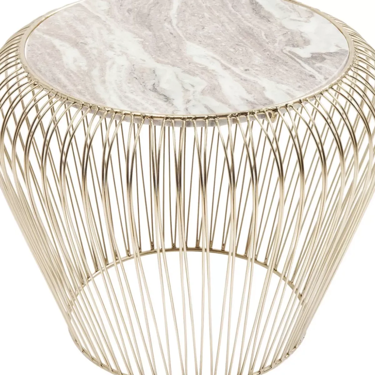 Discount Beistelltisch Beam Grau Marmor Messing O43Cm Tische