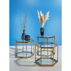 Clearance Beistelltisch Comb Gold 55 Tische