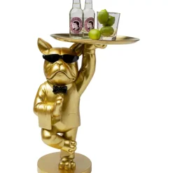 Clearance Beistelltisch Cool Bulldog Tray Gold 34X55Cm Tische