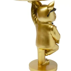 Clearance Beistelltisch Cool Bulldog Tray Gold 34X55Cm Tische