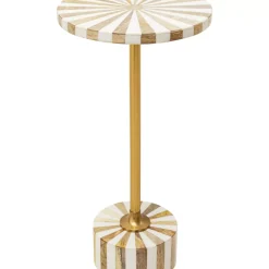 Beistelltisch Domero Cirque Gold Weis O25Cm Tische