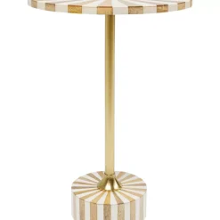 Discount Beistelltisch Domero Cirque Gold Weis O40Cm Tische