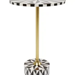 Discount Beistelltisch Domero Star Braun Weis O40Cm Tische