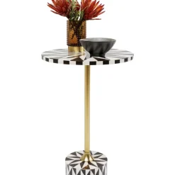 Discount Beistelltisch Domero Star Braun Weis O40Cm Tische
