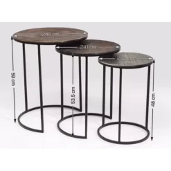 Hot Beistelltisch Electra (3/Set) O48Cm Tische