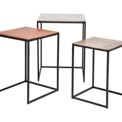 Outlet Beistelltisch Loft Square Vintage (3/Set) 41X41Cm Tische