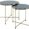 Beistelltisch Priya Blau (2/Set) Tische
