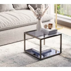 New Beistelltisch Quadro Schwarz 50X50Cm Tische