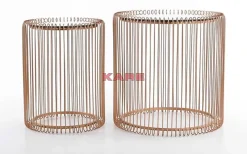Discount Beistelltisch Wire Copper (2/Set) O44Cm Tische