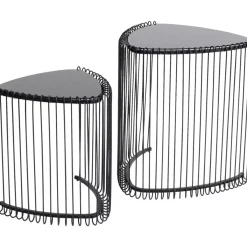 New Beistelltisch Wire Triangle Schwarz (2/Set) Tische