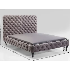 Hot Bett Desire Hoch Silbergrau 180X200 Cm Betten