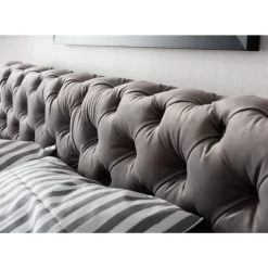New Bett Desire Velvet Silbergrau 200X200Cm Betten