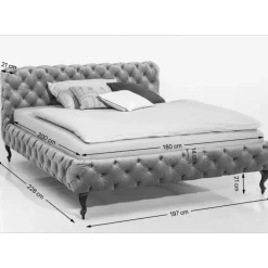 Sale Bett Desire Velvet Silbergrau 180X200 Cm Betten