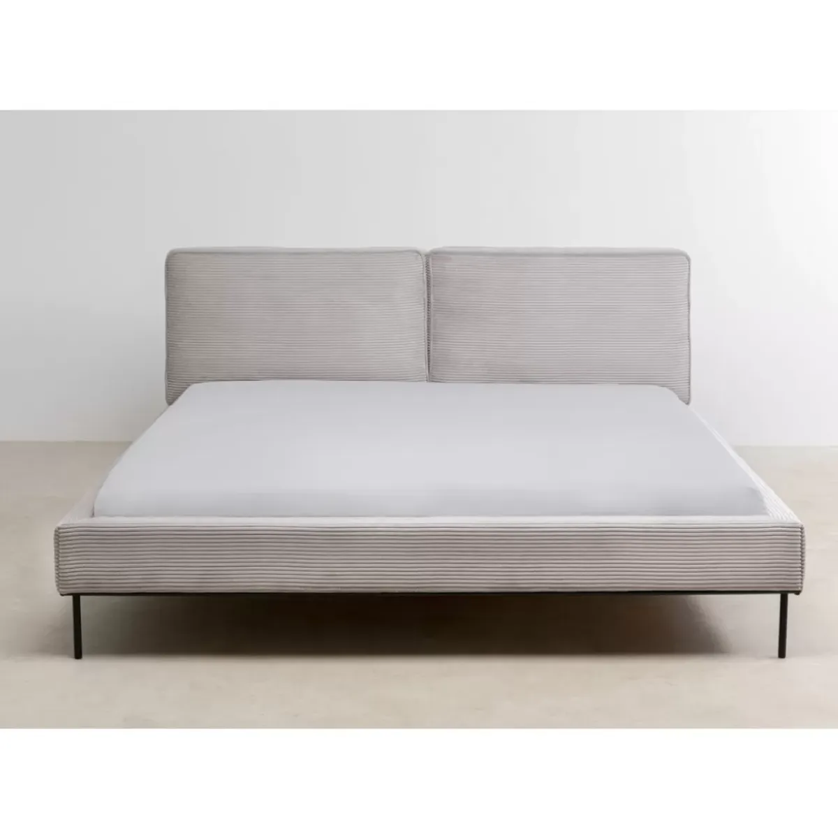 Outlet Bett East Side Cord Grau 180X200Cm Betten