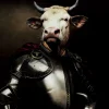Sale Bild Glas Knight Cow 120X120 Bilder
