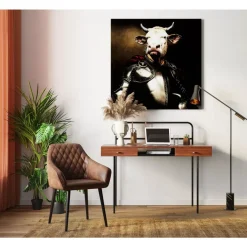 Sale Bild Glas Knight Cow 120X120 Bilder