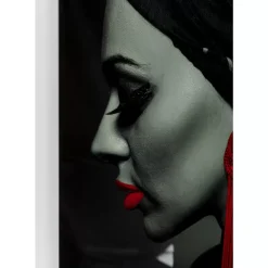 Discount Bild Glas Lady Red Earring 80X120 Bilder