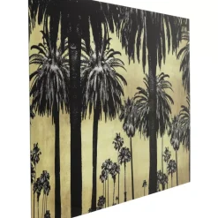 Sale Bild Glas Metallic Palms 180X120Cm Bilder