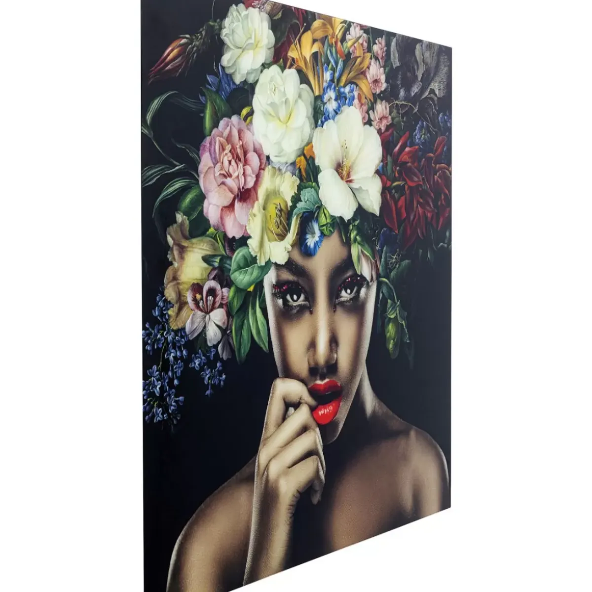 Sale Bild Glas Pretty Flower Woman 120X120 Bilder