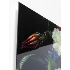 New Bild Glas Pretty Flower Woman 100X100 Bilder