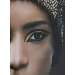 Discount Bild Glas Royal Headdress Face 150X100Cm Bilder