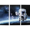 Discount Bild Glas Triptychon Man In Space 160X240 Bilder