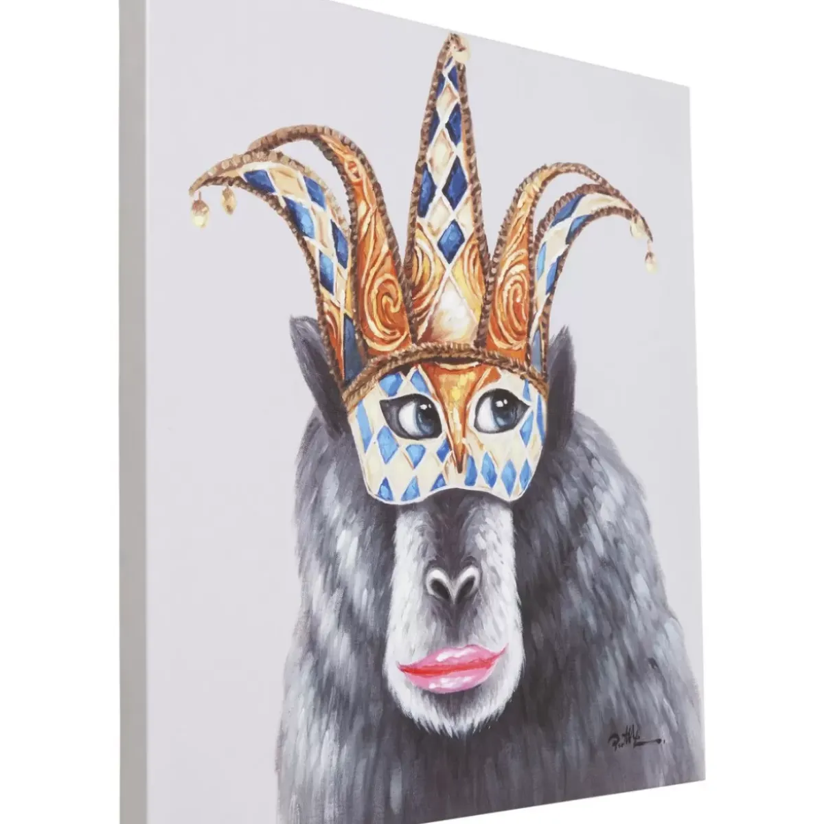 Clearance Bild Touched Carnival Monkey 70X70Cm Bilder