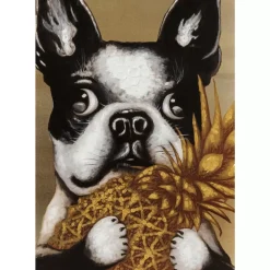 Hot Bild Touched Dog With Pineapple 80X80Cm Bilder