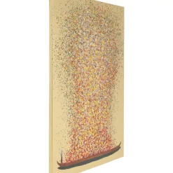 Bild Touched Flower Boat Gold Rot 80X100Cm Bilder