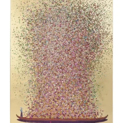 Outlet Bild Touched Flower Boat Gold Pink 100X80Cm Bilder