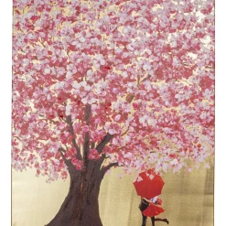 Online Bild Touched Flower Couple Gold Pink 100X80 Bilder