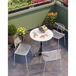 New Bistrotisch Kaffeehaus Rund Weiss O60 Outdoormöbel