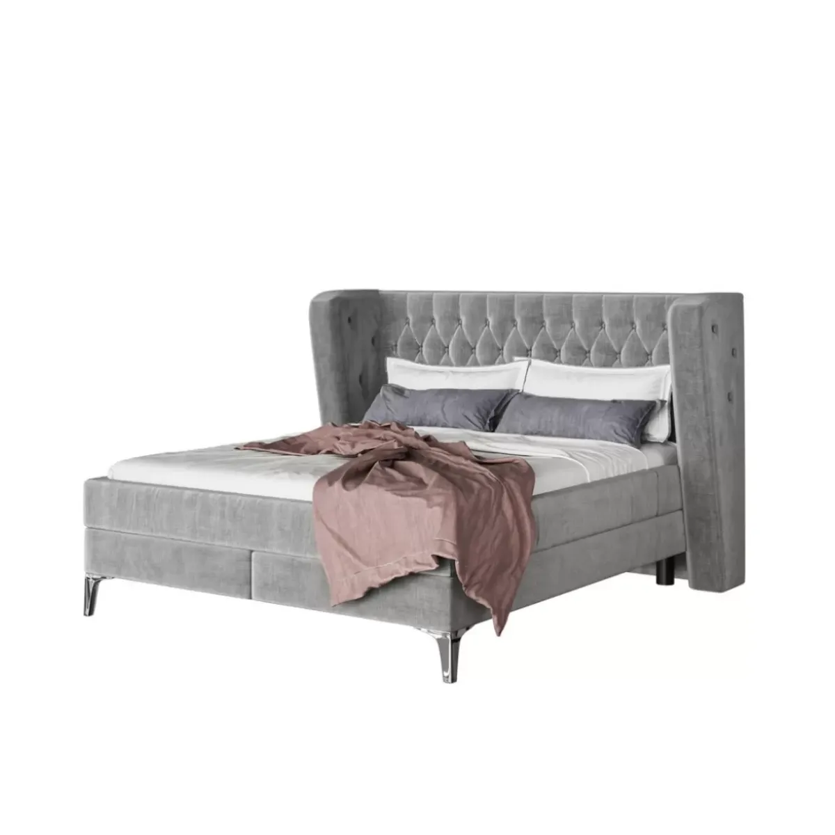 Online Boxspringbett Benito Moon Grau 160X200Cm Betten
