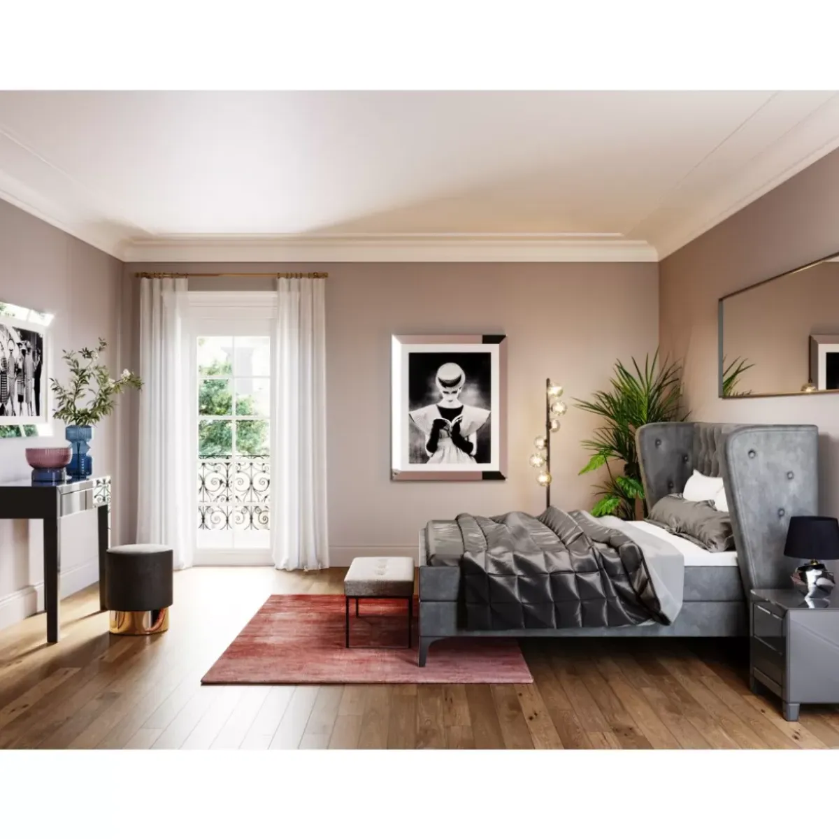 Online Boxspringbett Benito Moon Grau 160X200Cm Betten